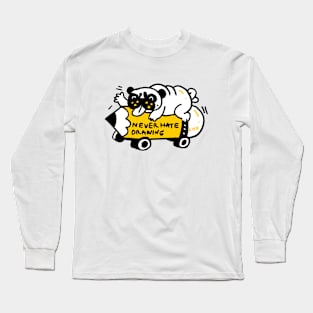 The Pug with pencil cartoon style Long Sleeve T-Shirt